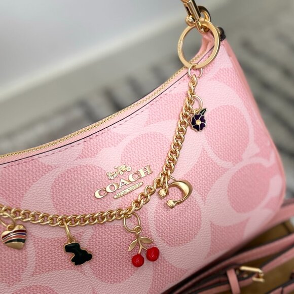 NWT Coach Teri Powder Pink Shoulder Bag CAL51 Crescent Crossbody Purse - Picture 3 of 8